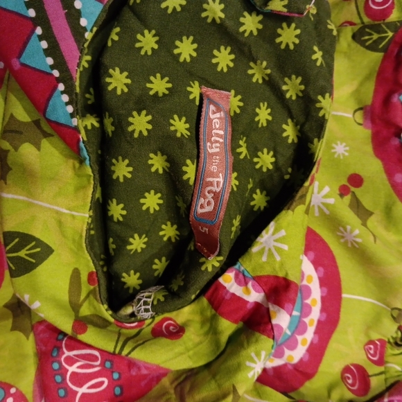 Jelly The Pug-sz 5 5-Dress-Christmas-Holiday-Christmas Tree Balls-Full Skirt - Picture 4 of 4